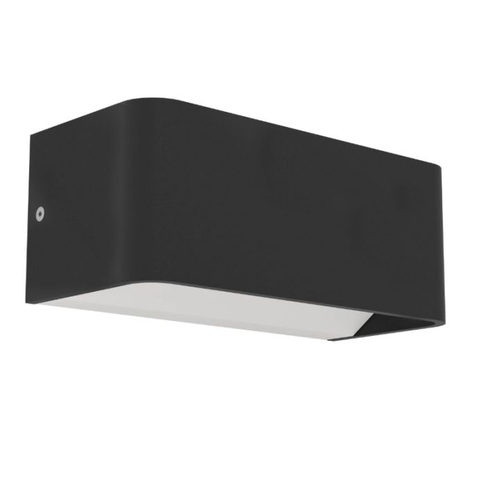 Zwarte moderne smart wandlamp aluminium, Tjalle, 10W, RGBW LED, IP54