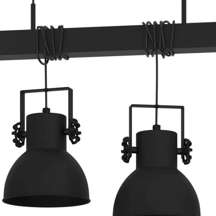 Zwarte industriële hanglamp aluminium, Liane