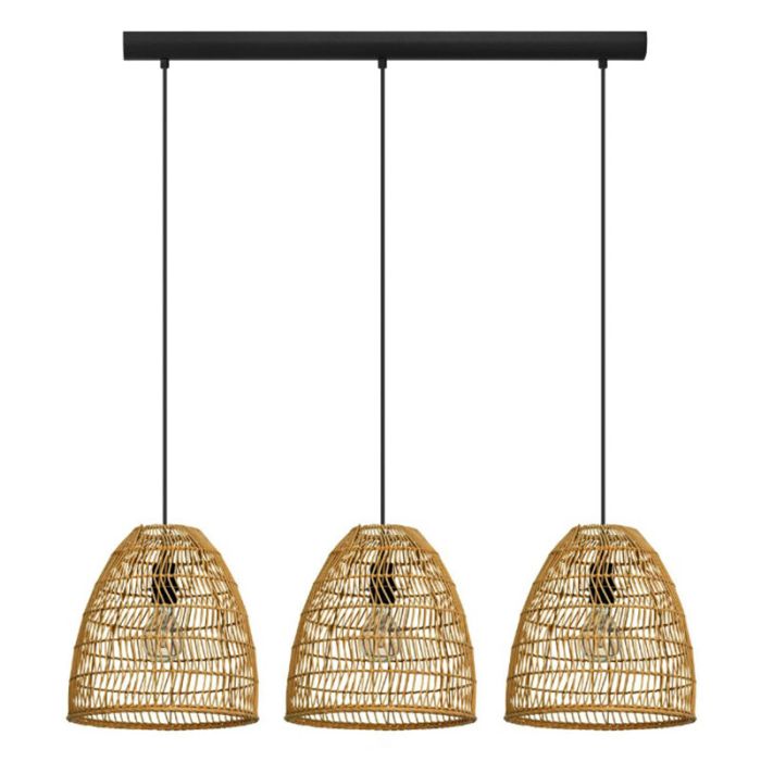 Houten hanglamp bruin, Wilfried