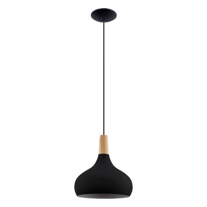 Zwarte hanglamp aluminium, Tjebbe