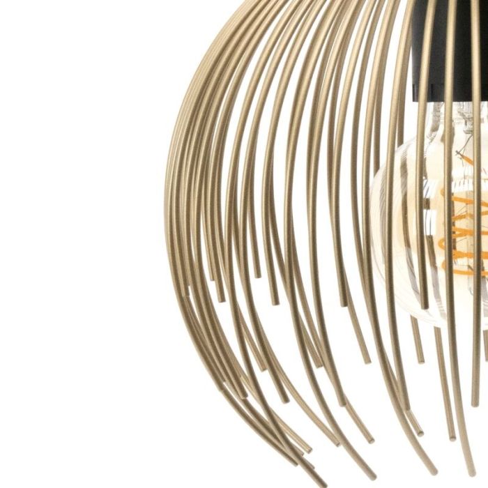 Gouden industriële hanglamp aluminium, Keimpe