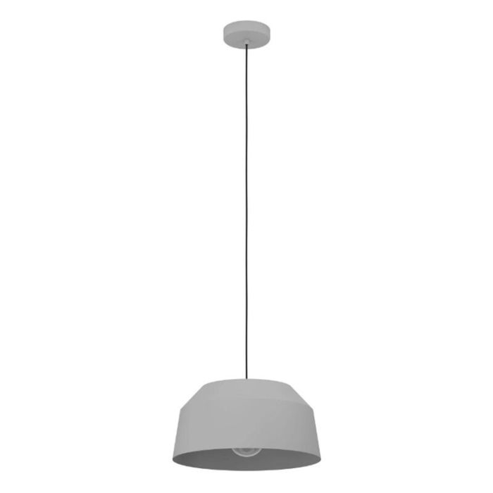 Grijze landelijke hanglamp aluminium, Teddie