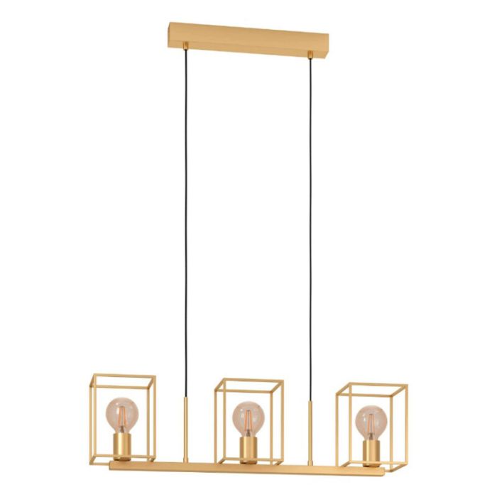 Gouden industriële hanglamp aluminium, Teis