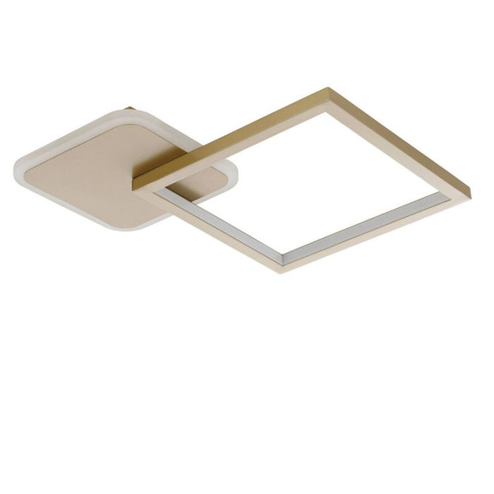 Gouden moderne plafondlamp aluminium, Sivan, 15W, warm tot koud wit verstelbare LED, 3-staps dimbaar