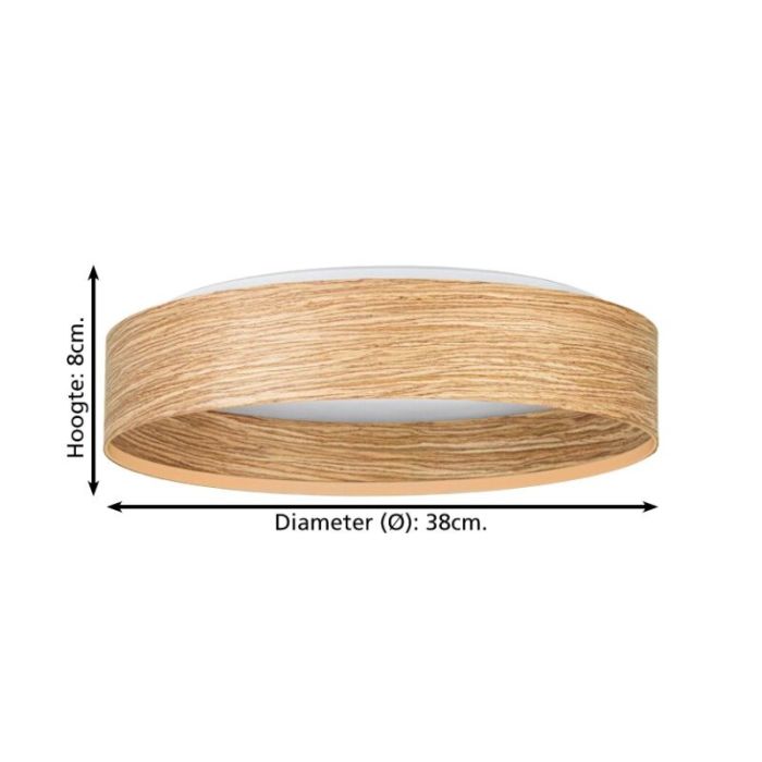 Bruine moderne plafonnière aluminium, Jolene, 24W, 3000K LED