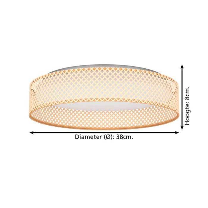 Bruine moderne plafonnière aluminium, Jolene, 24W, 3000K LED