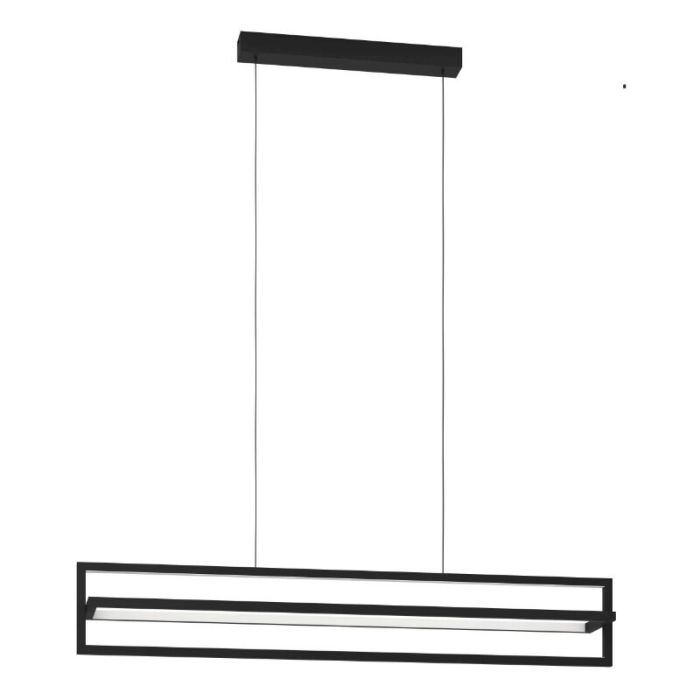 Zwarte moderne hanglamp aluminium, Lianne, 34W, warm tot koud wit verstelbare LED, 3-staps dimbaar