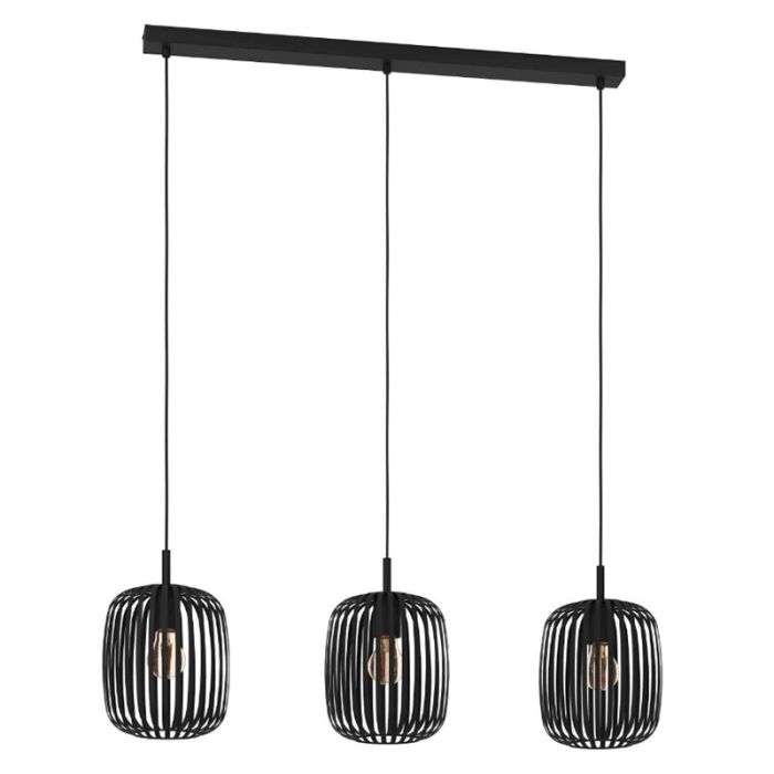 Zwarte industriële hanglamp aluminium, Pietro