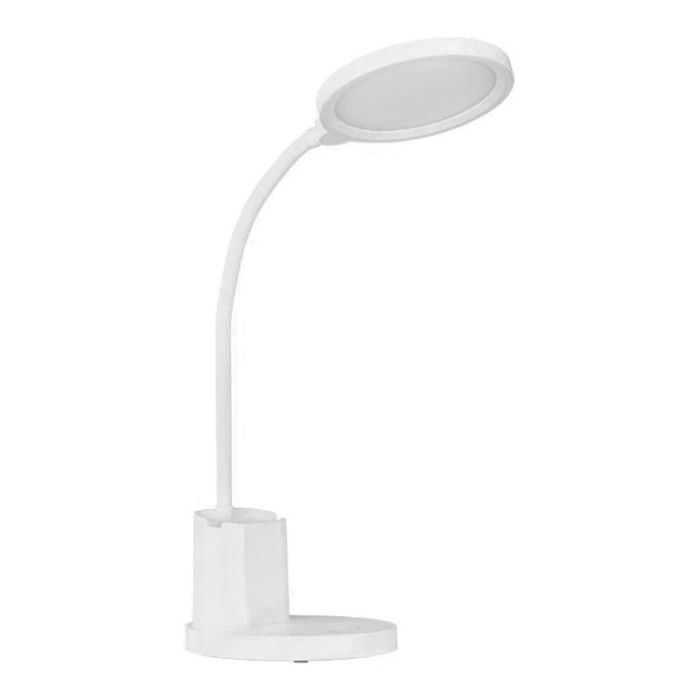 Witte tafellamp kunststof, Vinnie, 2,1W, warm tot koud wit verstelbare LED, 3-staps dimbaar