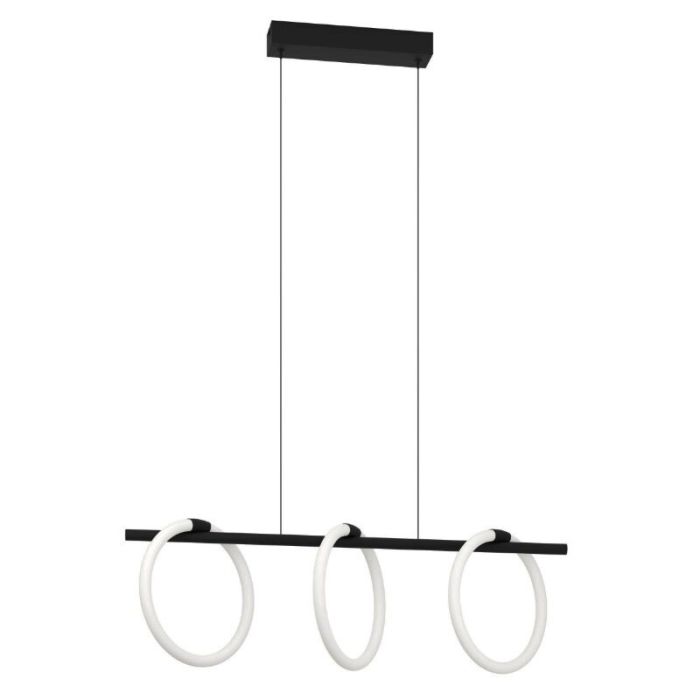 Zwarte moderne hanglamp aluminium, Thibaut, 9W, 3000K LED