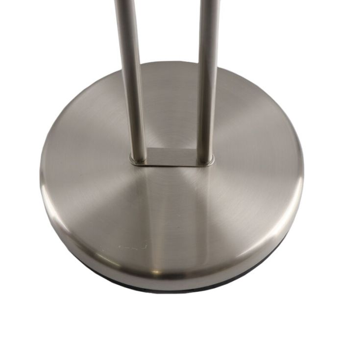 Moderne Nikkel leeslamp Salvador, 2 warm witte lampjes, met draaidimmer