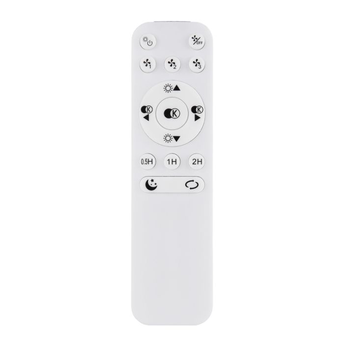 Chromen design plafondventilator kunststof, Lammechien, 40W, warm tot koud wit verstelbare LED, met afstandsbediening