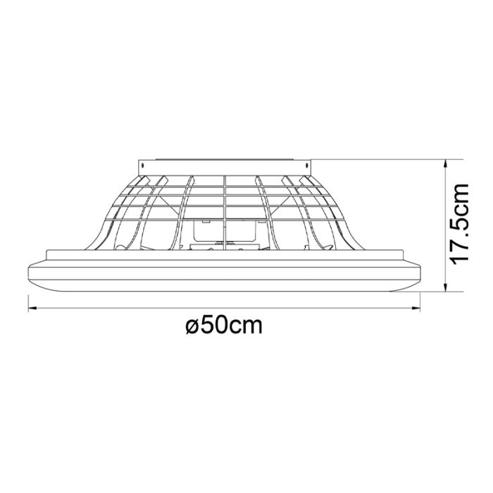 Chromen design plafondventilator kunststof, Lammechien, 40W, warm tot koud wit verstelbare LED, met afstandsbediening