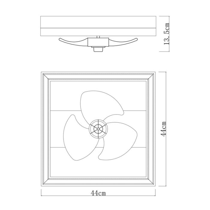 Bruine moderne plafondventilator kunststof, Lamyea, 24W, warm tot koud wit verstelbare LED, met afstandsbediening