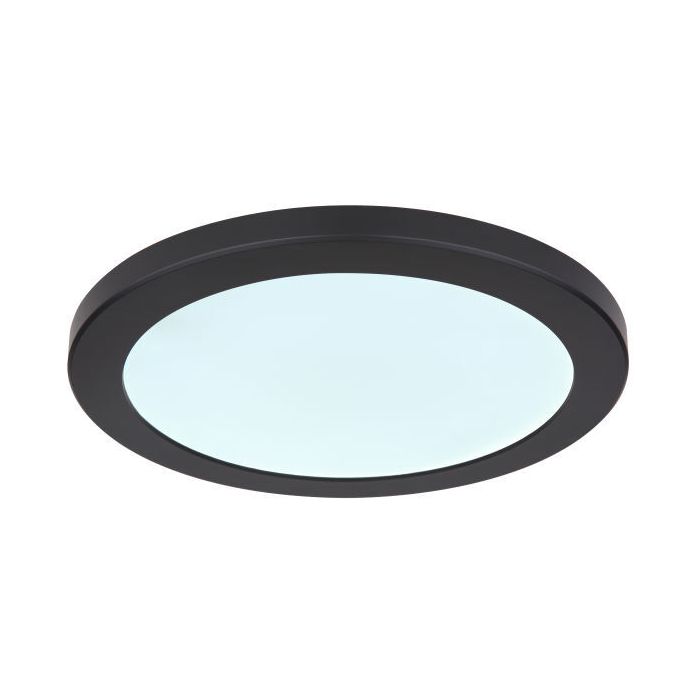 Zwarte plafonnière Cage, kunststof, 24W, geïntegreerd LED met verstelbare lichtkleur