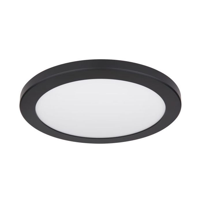 Zwarte plafonnière Cage, kunststof, 24W, geïntegreerd LED met verstelbare lichtkleur