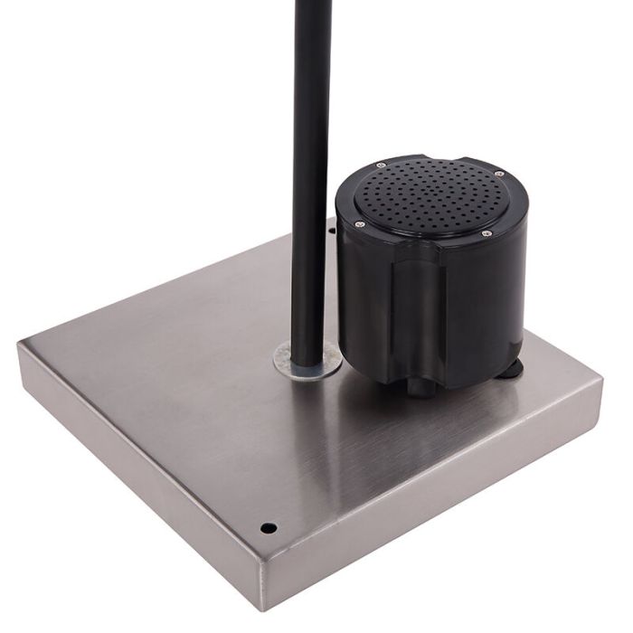 Moderne vloerlamp Timur, zwart, metaal, met speaker