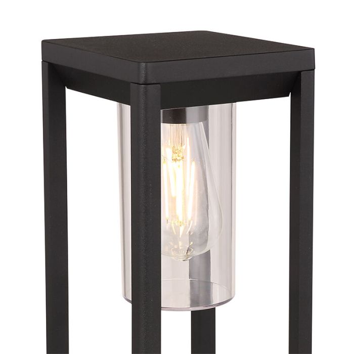 Moderne buitenlamp Vildan, zwart, metaal, IP44