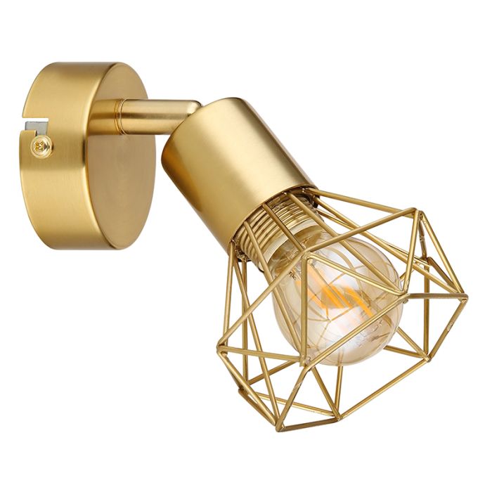 Gouden industriële wandspot metaal, Oebele