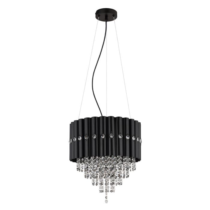 Zwarte design kroonluchter kristal, Moniek