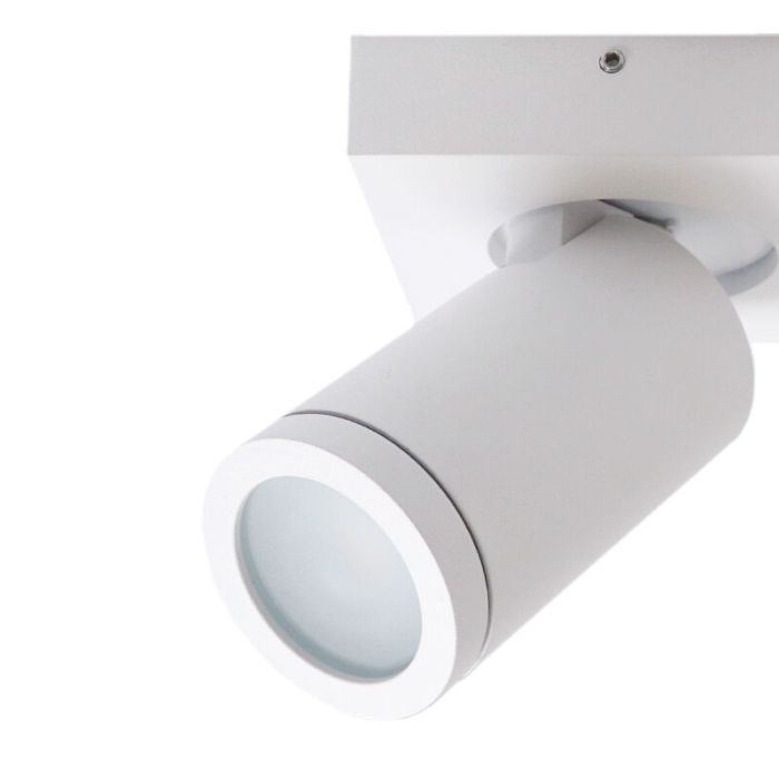 Witte badkamer plafondspot Kenan, 3L, IP44