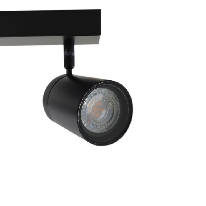 Zwarte plafondspot Ciara, aluminium, modern, IP44, 3L