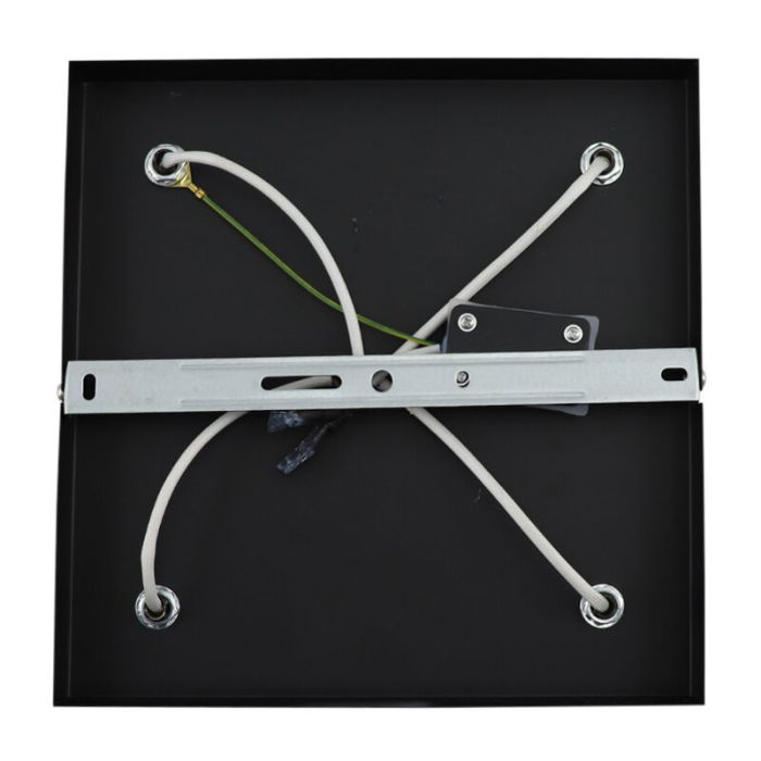 Zwarte plafondspot Ciara, aluminium, modern, IP44, 4L