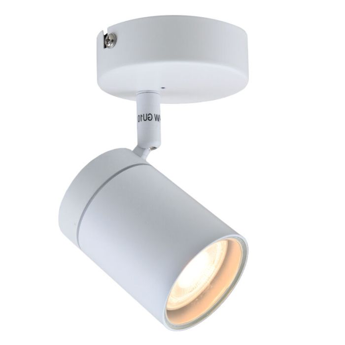 Witte plafondspot Ciara, aluminium, modern, IP44