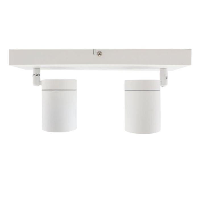 Witte plafondspot Ciara, aluminium, modern, IP44, 2L