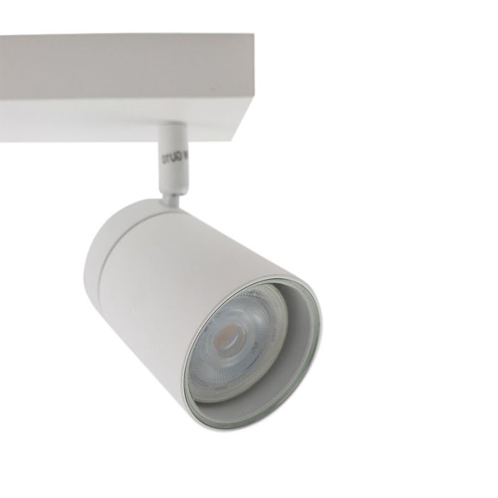 Witte plafondspot Ciara, aluminium, modern, IP44, 2L