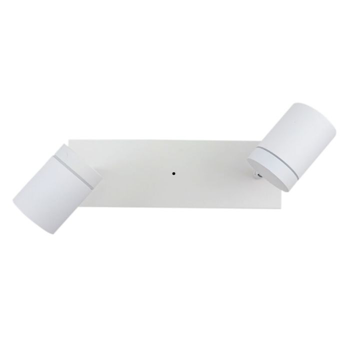Witte plafondspot Ciara, aluminium, modern, IP44, 2L