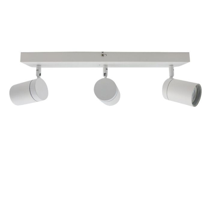 Witte plafondspot Ciara, aluminium, modern, IP44, 3L
