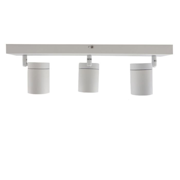 Witte plafondspot Ciara, aluminium, modern, IP44, 3L