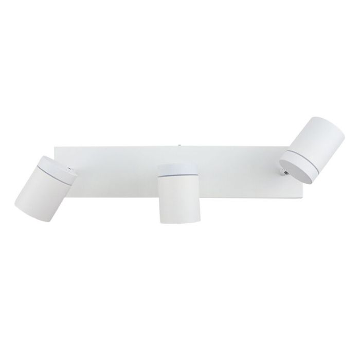 Witte plafondspot Ciara, aluminium, modern, IP44, 3L