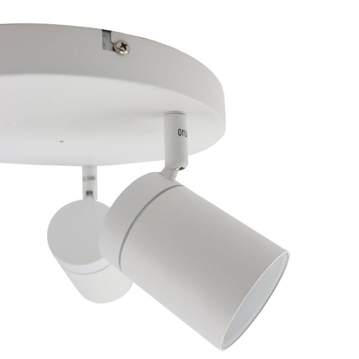 Witte plafondspot Ciara, aluminium, modern, IP44, 3L