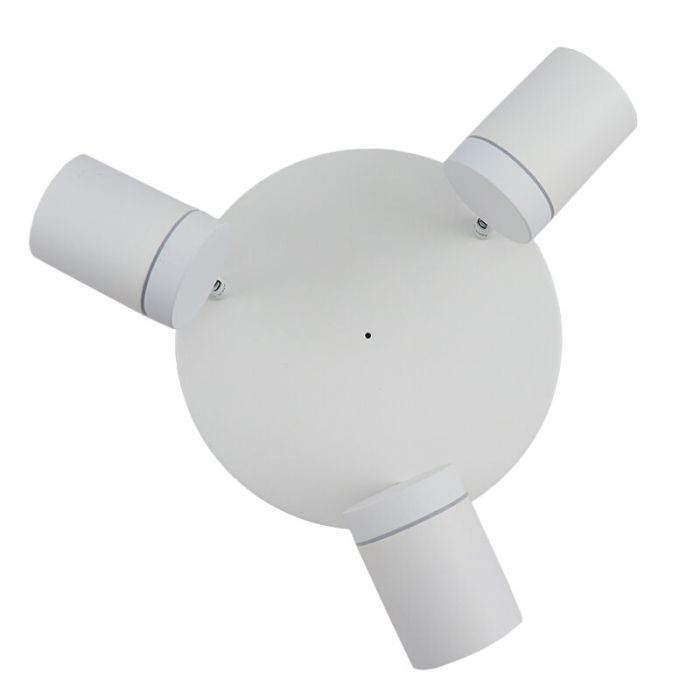 Witte plafondspot Ciara, aluminium, modern, IP44, 3L