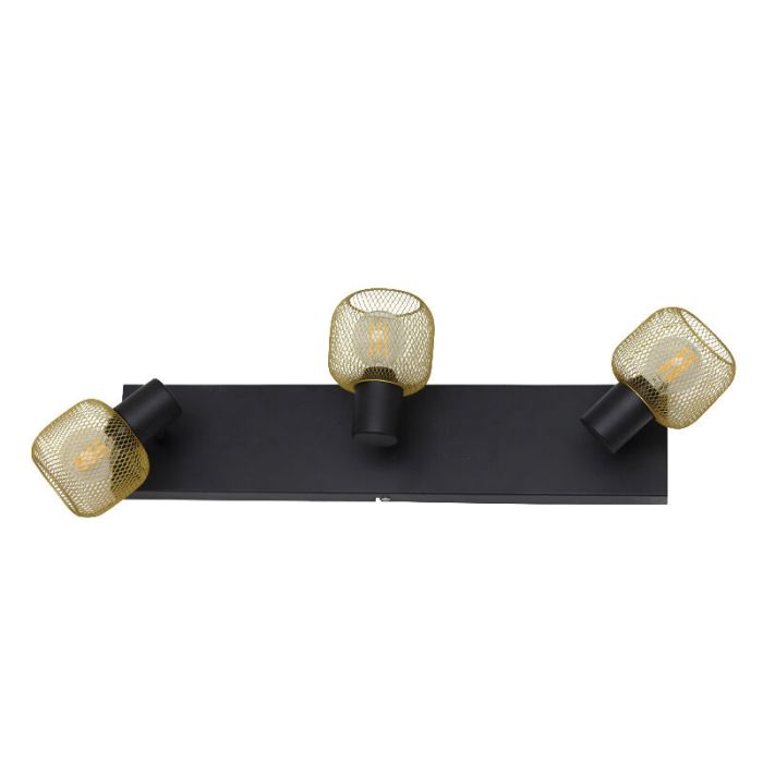 Gouden plafondspot Emado, aluminium, industrieel, 3L