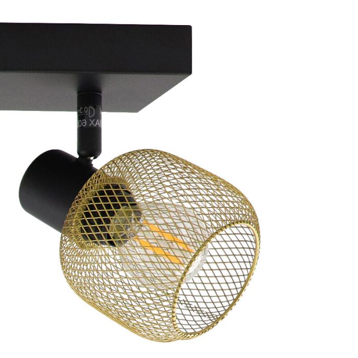 Gouden plafondspot Emado, aluminium, industrieel, 3L