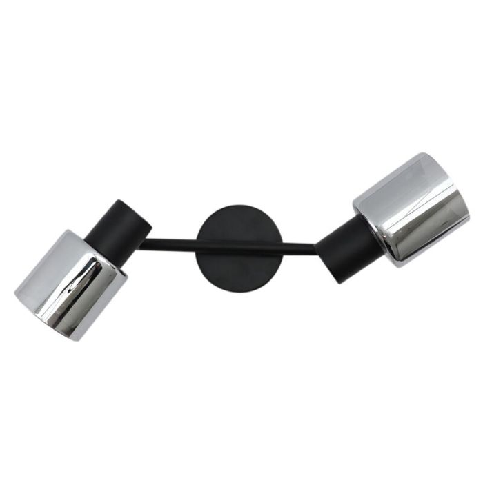 Zwarte plafondspot Crystal, glas, design, 2L