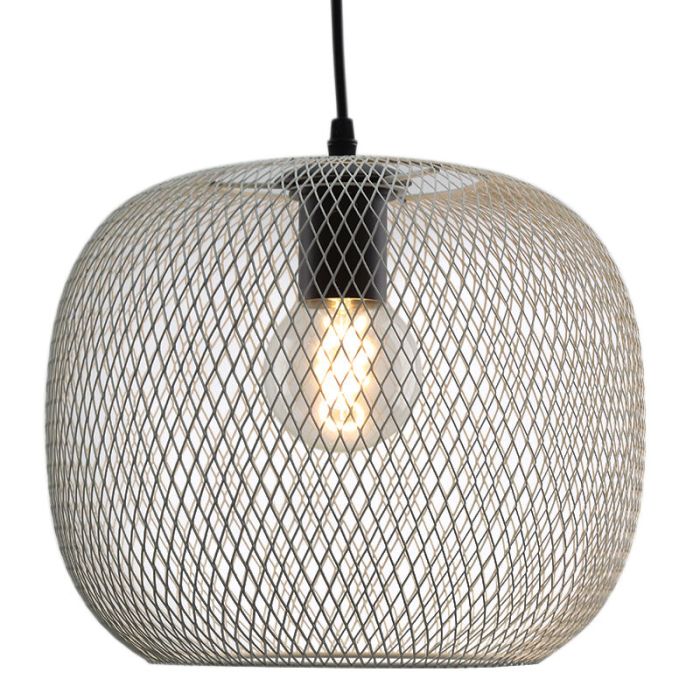 Grijze hanglamp Emado, metaal, industrieel