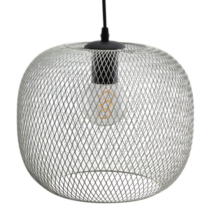Grijze hanglamp Emado, metaal, industrieel