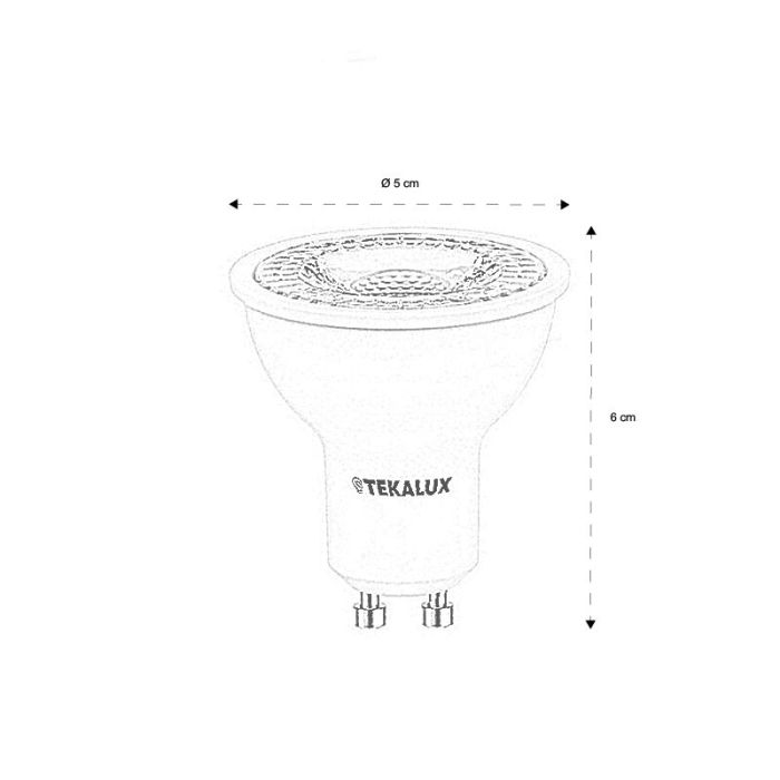 Dimbare Juda GU10 LED lamp, 5,5W, 2700k