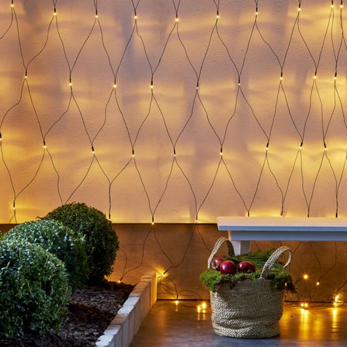 Lichtnet 3x1,5 meter, warm witte LED verlichting, Binnen en buiten