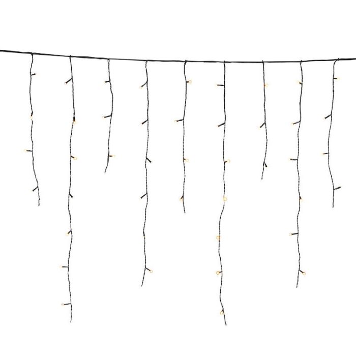 3 meter koppelbare ijspegelverlichting, 70 cm hoog, warm wit, IP44, Basic