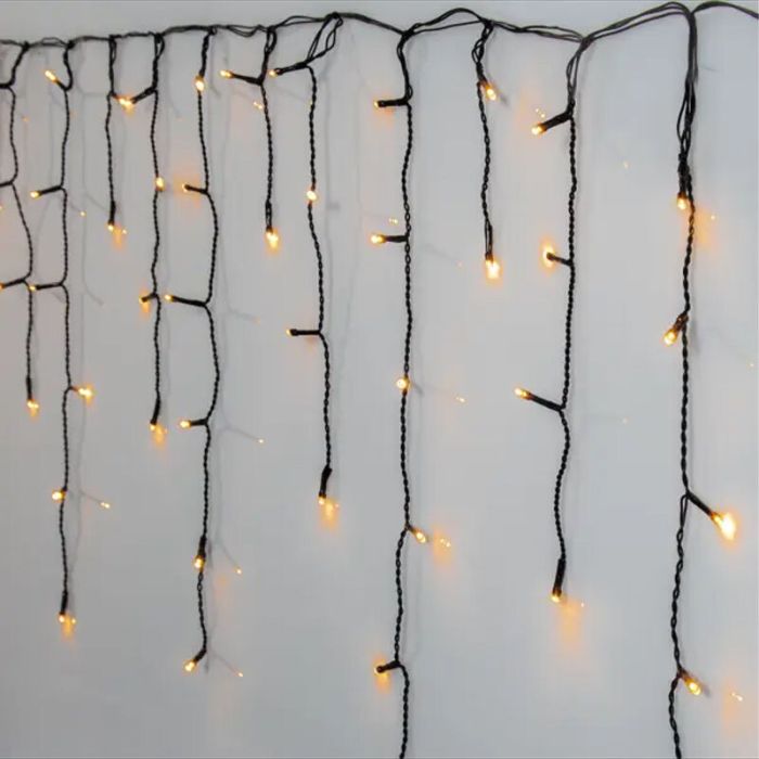 9 meter koppelbare ijspegelverlichting, 70 cm hoog, warm wit, IP44, Basic