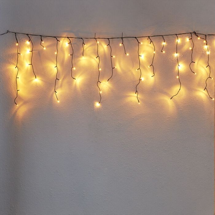 9 meter koppelbare ijspegelverlichting, 70 cm hoog, warm wit, IP44, Basic