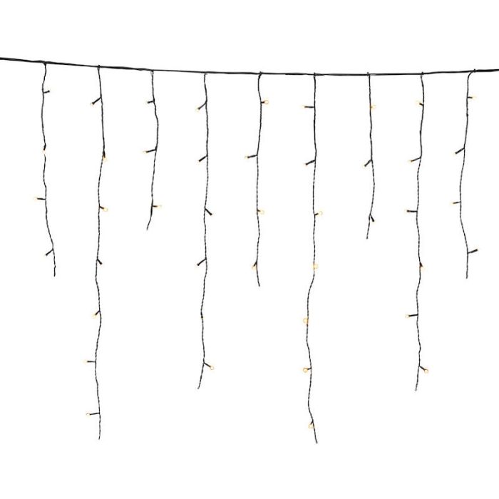 9 meter koppelbare ijspegelverlichting, 70 cm hoog, warm wit, IP44, Basic
