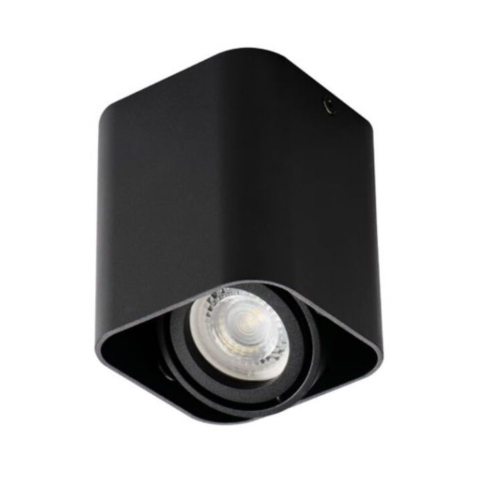 Moderne opbouwspot zwart, Bera