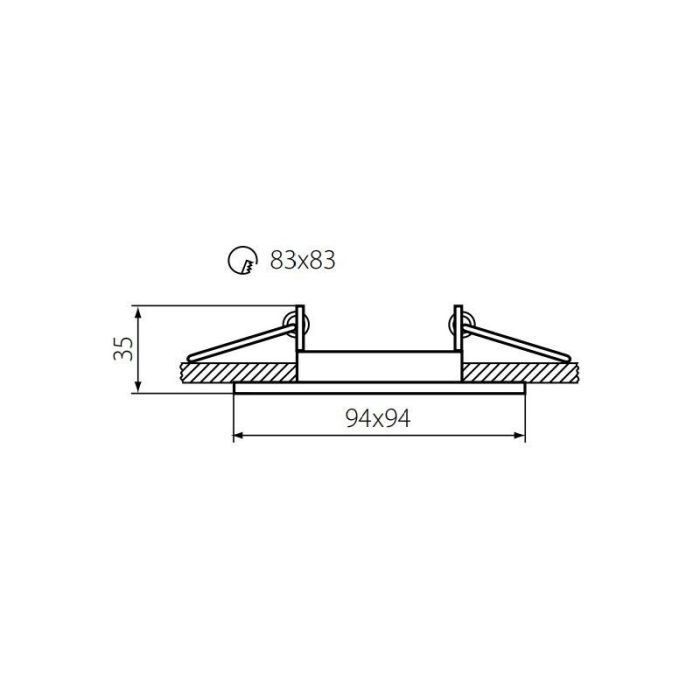 Moderne inbouwspot Filo, wit