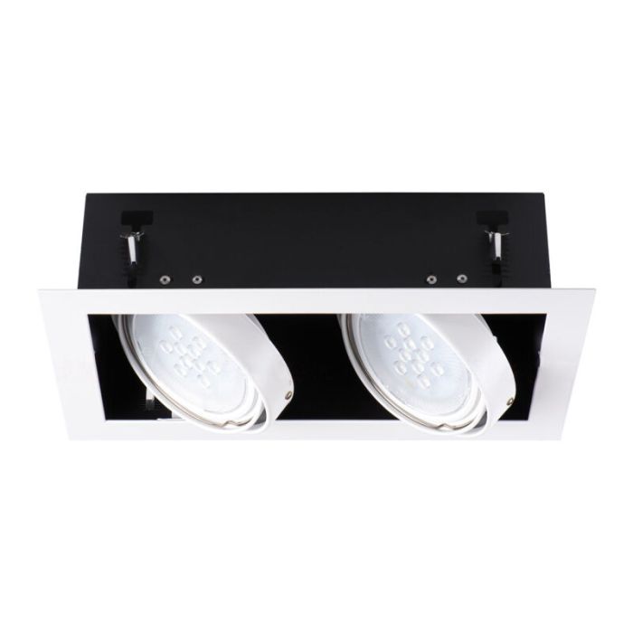 Witte inbouwspot Tracy, metaal, AR111